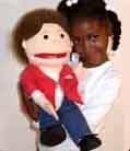 White boy Muppet-mouth puppet