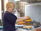 Squeezing oranges for breakfast