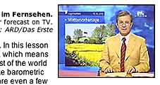 German TV weather forecasts - useful phrases