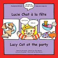 Lucy Cat at the Party - French-English bilingual book