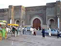 Meknes town wall in Morocco