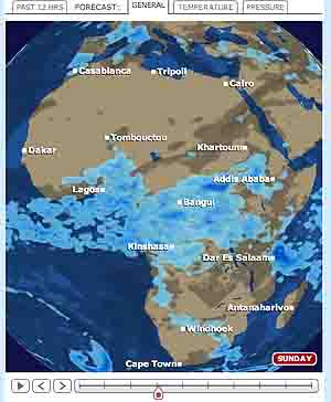 Morocco: Africa weather map